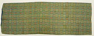 Panel with bats and florlal medallions, Silk lampas, China