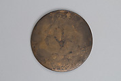 Haguro Mirror (Haguro kyō) with Birds and Flowers by a Stream, Bronze, Japan