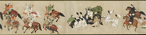 “Channel Markers” (Miotsukushi), Handscroll; ink and color on paper, Japan