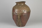 Large Storage Jar (Ōtsubo), Stoneware with natural ash glaze (Tanba ware), Japan