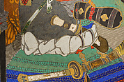 Warrior, Tsurana (Japanese, 1809–1892), Hanging scroll; ink and color on silk, Japan