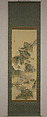 Landscape, Nakabayashi Chikkei (Japanese, 1816–1867), Hanging scroll; ink and color on silk, Japan