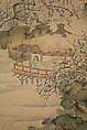 Landscape, Nakabayashi Chikkei (Japanese, 1816–1867), Hanging scroll; ink and color on silk, Japan