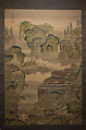 Palace Landscape, Tani Bunchō (Japanese, 1763–1840), Hanging scroll; ink and color on silk, Japan