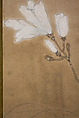 Flowers and Bamboo, Four-panel folding screen; ink and color on paper, Japan