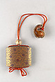 Case (Inrō) with Design of Monkey on Background of Flowers (obverse); Flowering Scrolls (reverse), Lacquer, dark brown, grey and brown hiramakie, takamakie, fundame, red, silver; Interior: roiro and fundame, Japan