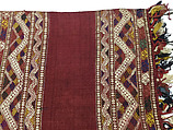 Shawl, silk, cotton, metal, Laotian