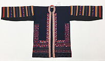 Ensemble, cotton, silk, silver, glass, Thailand (Akha)