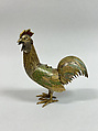 Incense Burner in the Shape of a Rooster, Copper alloy with enamels, gilding, and silvering, Japan