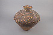 Pear-Shaped Jar (Hu), Earthenware with pigment, China