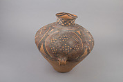 Pear-Shaped Jar (Hu), Earthenware with pigment, China