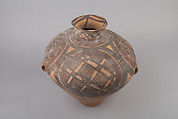 Pear-Shaped Jar (Hu), Earthenware with pigment, China
