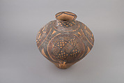 Pear-Shaped Jar (Hu), Earthenware with pigment, China