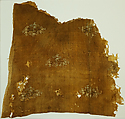 Textile fragment with birds among flowers, Silk complex gauze, ink, gold and pigment, China