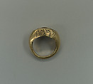 Ring with Lozenge-Shaped Bezel and O.J. Inscription, Gold, Indonesia (Java)