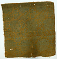 Textile fragment with floral scrolls, Silk satin with supplementary weft pattern, China
