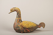 Vessel in the Shape of a Goose (Zun), Earthenware with pigment, China