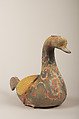 Vessel in the Shape of a Goose (Zun), Earthenware with pigment, China