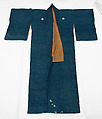 Kosode, Crests, perhaps bamboo, reserved in white., Japan