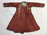 Ensemble, a) silk, cotton, metallic;  b,d,e) cotton, metallic, glass; c) cotton, metallic, glass, insect, India