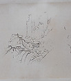 Landscape and Plant Studies, Xie Zhiliu (Chinese, 1910–1997), Drawing; ink on transparent paper, China