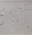 Landscape and Plant Studies, Xie Zhiliu (Chinese, 1910–1997), Drawing; ink on transparent paper, China