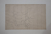 Landscape Sketches and Tree, Xie Zhiliu (Chinese, 1910–1997), Drawing; four sheets adhered together; pencil on paper, China