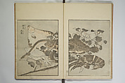 Picture Album Transmitting the Spirit: The Hokusai Drawing Style (Denshin gafu Hokusai gashiki), Katsushika Hokusai 葛飾北斎 (Japanese, Tokyo (Edo) 1760–1849 Tokyo (Edo)), Set of three woodblock printed books; ink on paper, Japan