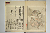 Picture Album Transmitting the Spirit: The Hokusai Drawing Style (Denshin gafu Hokusai gashiki), Katsushika Hokusai 葛飾北斎 (Japanese, Tokyo (Edo) 1760–1849 Tokyo (Edo)), Set of three woodblock printed books; ink on paper, Japan