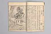 Illustrated “Anthology of Tang-Dynasty Poems” in Five-Syllable Lines (Tōshisen ehon gogon ritsu hairitsu) 画本唐詩選五言律排律, Katsushika Hokusai 葛飾北斎 (Japanese, Tokyo (Edo) 1760–1849 Tokyo (Edo)), Format: 5 volumes, fukurotoji (pouch binding); chūbon, Japan