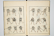 Transmitting the Spirit, Revealing the Form of Things, Volume 6 of Hokusai Sketchbooks (Denshin kaishu: Hokusai manga, gohen), Katsushika Hokusai 葛飾北斎 (Japanese, Tokyo (Edo) 1760–1849 Tokyo (Edo)), Woodblock printed book; ink and color on paper, Japan