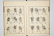 Transmitting the Spirit, Revealing the Form of Things, Volume 6 of Hokusai Sketchbooks (Denshin kaishu: Hokusai manga, gohen), Katsushika Hokusai 葛飾北斎 (Japanese, Tokyo (Edo) 1760–1849 Tokyo (Edo)), Woodblock printed book; ink and color on paper, Japan