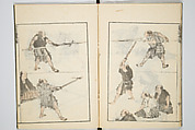 Transmitting the Spirit, Revealing the Form of Things, Volume 6 of Hokusai Sketchbooks (Denshin kaishu: Hokusai manga, gohen), Katsushika Hokusai 葛飾北斎 (Japanese, Tokyo (Edo) 1760–1849 Tokyo (Edo)), Woodblock printed book; ink and color on paper, Japan