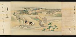 The Tale of Genji, Attributed to Kaihō Yūsetsu (Japanese, 1598–1677), Set of two handscrolls; ink and color on paper, Japan