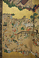 Horse Racing at Kamo Shrine, Pair of six-panel folding screens; ink, color, gold and gold leaf on paper, Japan