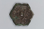 Mirror, Bronze with repoussé silver back, China