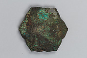 Mirror, Bronze with repoussé silver back, China