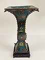 Vase, Cloisonné enamel, wood stand, China
