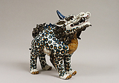 Censer in the form of a Kirin, Porcelain decorated in enamels; (Middle-period renaissance Kutani ware), Japan