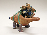 Alcove ornament, Faience decorated in colored enamels and gold (Awata ware), Japan