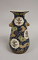 Vase, Faience covered with design in low relief and colored enamels (Kyoto ware), Japan