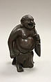 Censer in form of a God (Hotei), Stoneware covered with glaze (Bizen ware), Japan