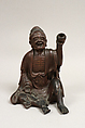 Seated genius (Sennin), Stoneware covered with thin glaze (Bizen ware), Japan