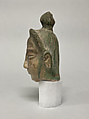 Head of a Bodhisattva, Earthenware with green glaze, China