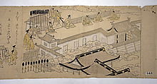 Procession of the Emperor and His Suite, Kano School, One of a set of two handscrolls; ink and color on paper, hand-tinted, Japan