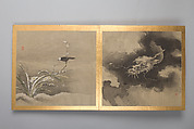 Thirty paintings of birds, flowers and landscape, Album; silk, Japan