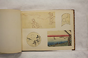 Album of Sketches and Drawings, Unidentified artist, Album; ink and color on paper, Japan
