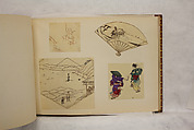 Album of Sketches and Drawings, Unidentified artist, Album; ink and color on paper, Japan
