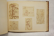 Album of Sketches and Drawings, Unidentified artist, Album; ink and color on paper, Japan