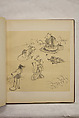 Album of Sketches and Drawings, Unidentified artist, Album; ink and color on paper, Japan